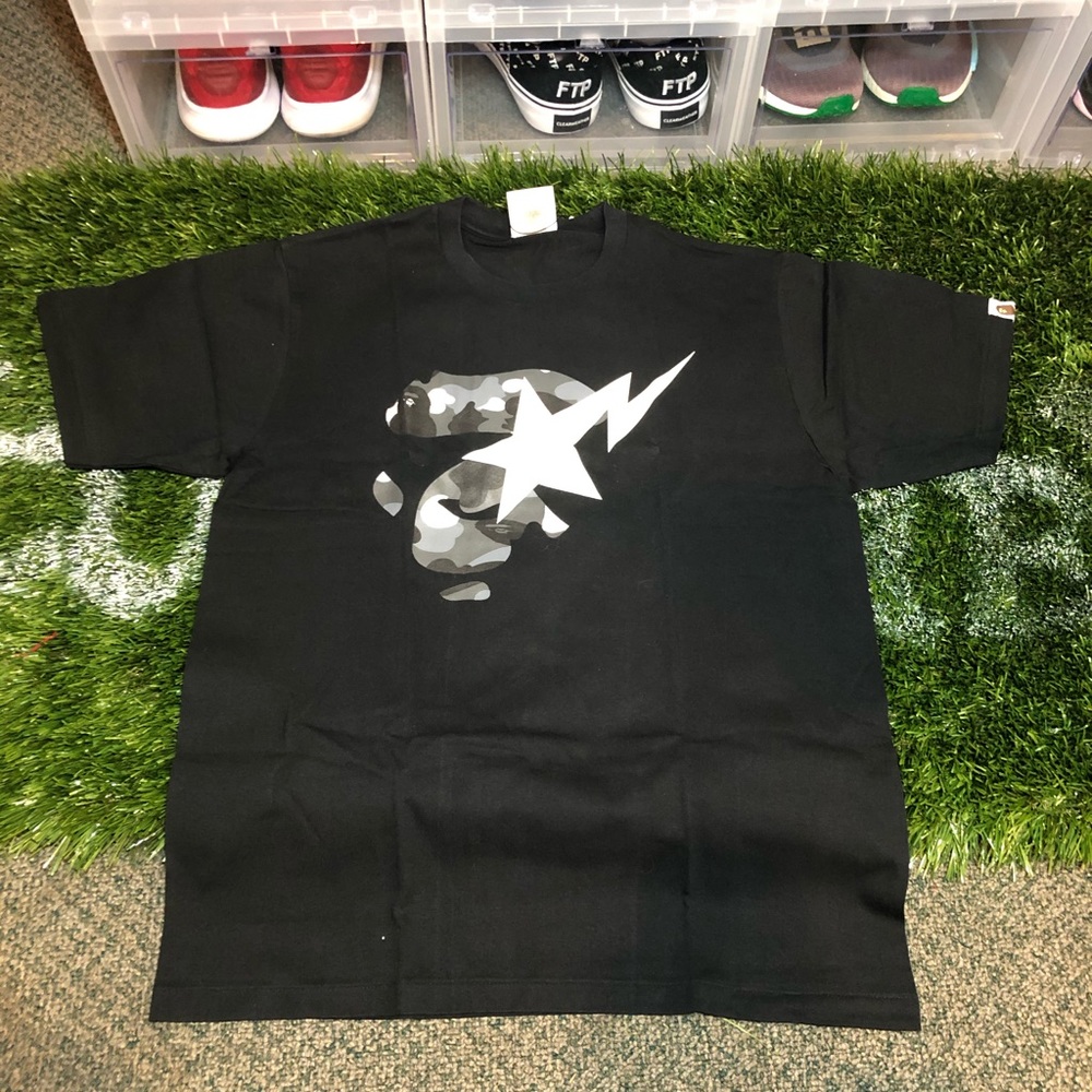 Bape City Camo Ape Face on Bapesta Tee